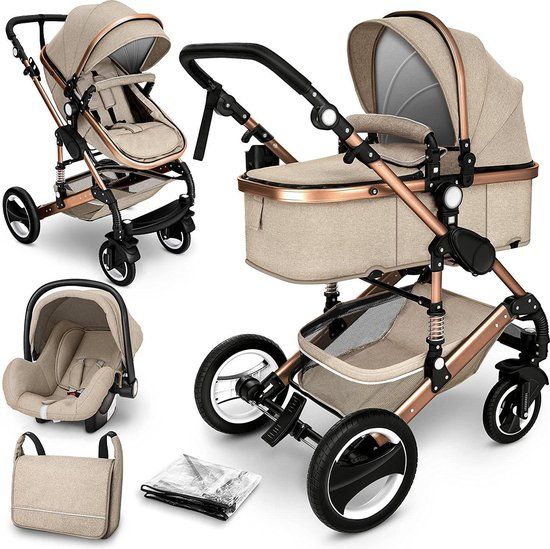 carrinho travel system sky trio com bebê conforto e base