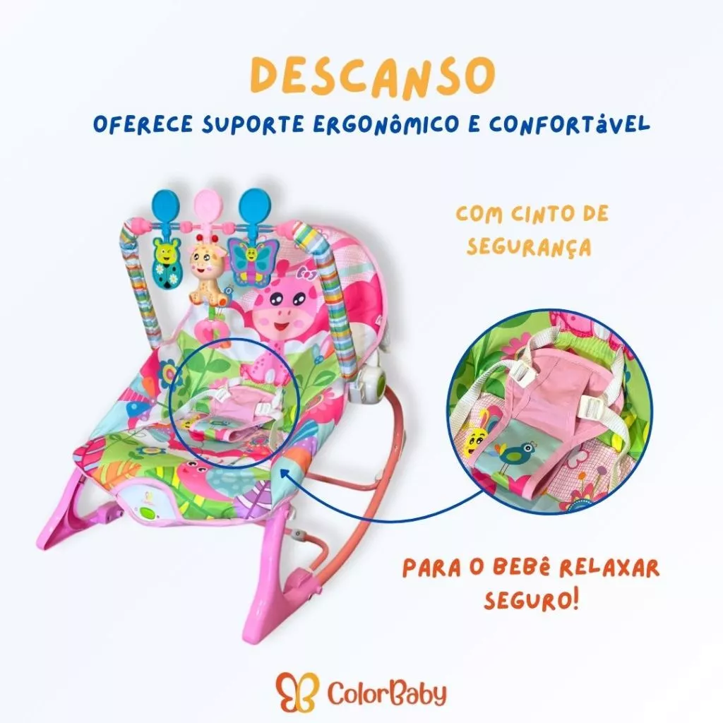 Cadeira de Descanso e Balanço Encantada para Bebê