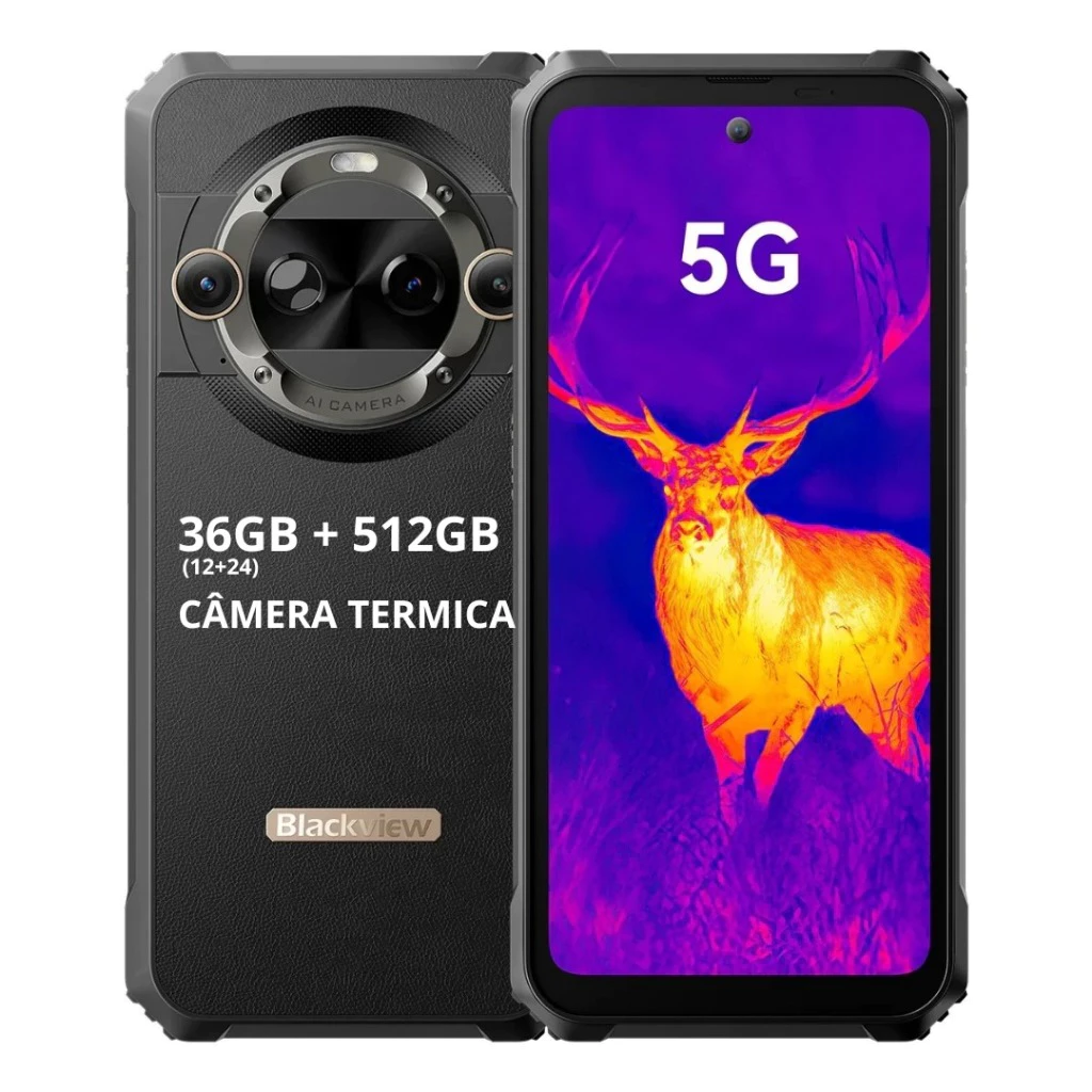 Celular BL 9000 PRO Celular Indestrutivel com camera termica Internet 5G Blackview 36GB + 512GB