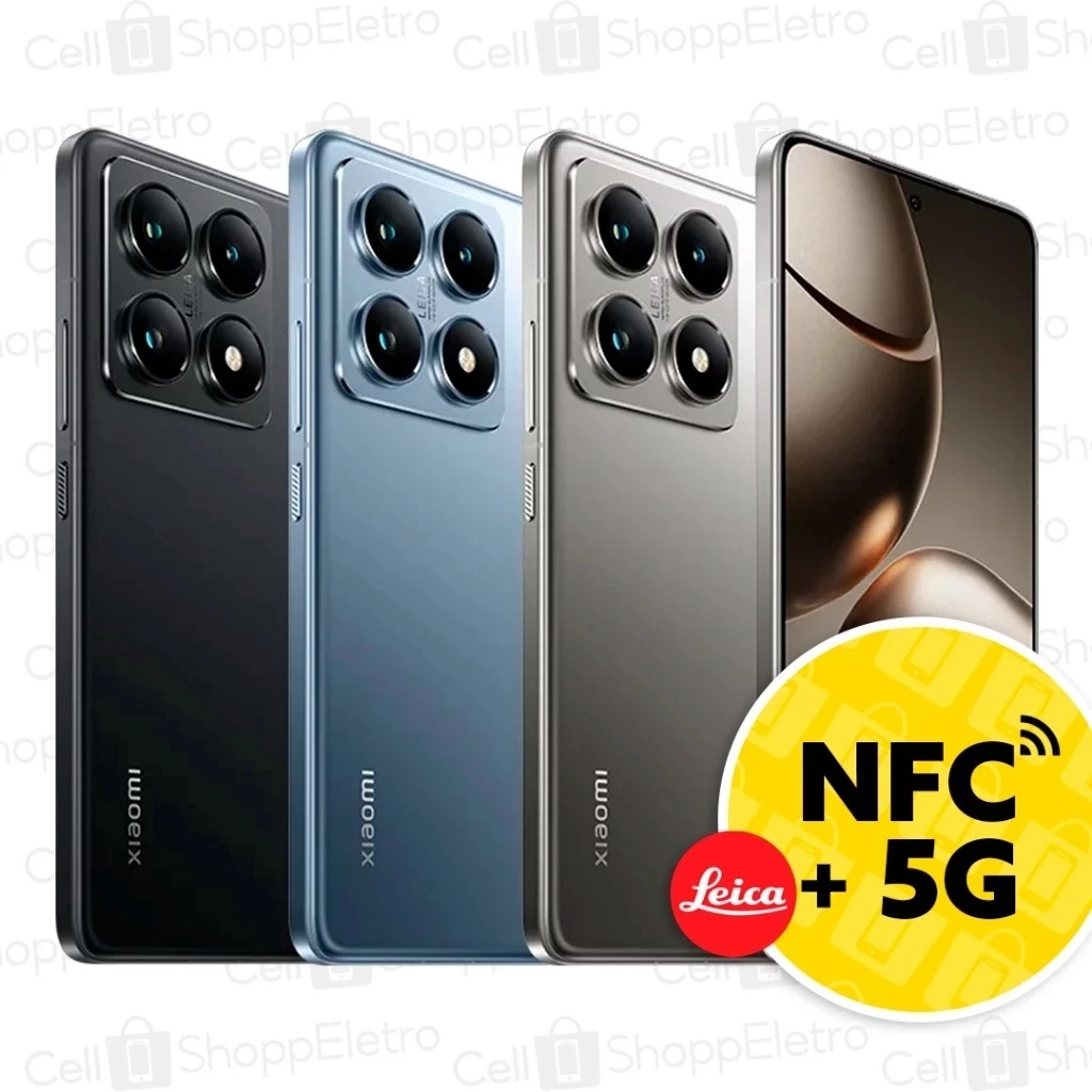 Celular Xiaomi 14T e 14T Pro 5G NFC Câmera Leica 6.67" Tela 144Hz 12GB + 512GB Carregador Turbo