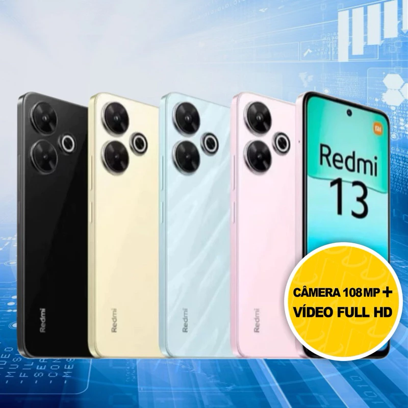 Celular Xiaomi Redmi 13 4G 8/256GB e 6/128GB