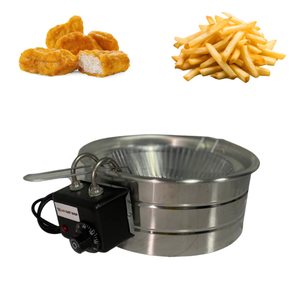 Fritadeira Elétrica em inox tacho 5 litros profissional em inox souzza shop