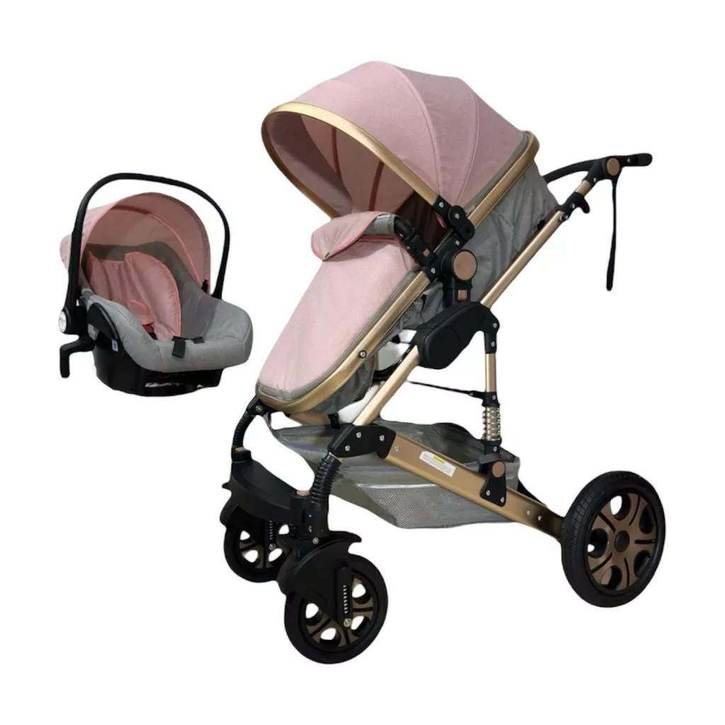 Carrinho De Bebê Europeu Luxo 3 em 1