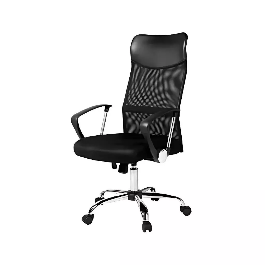 Cadeira Para Escritório Ergonômica Encosto Tela Mesh Giratória Preta