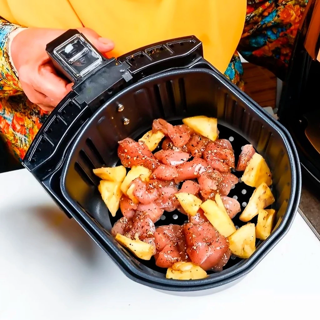 Kit 5 Tapete Redondo Silicone airfryer Universal Fritadeira